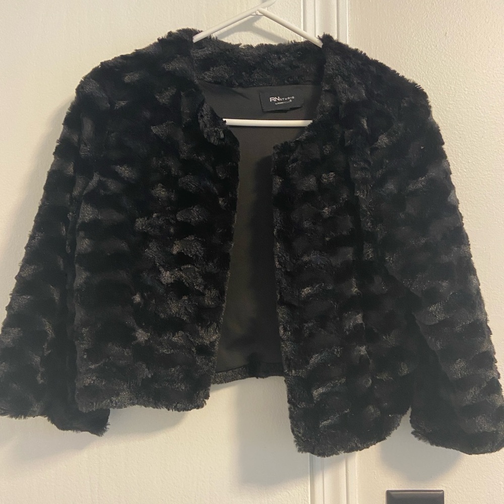 RN Studio Charcoal Teddy Jacket